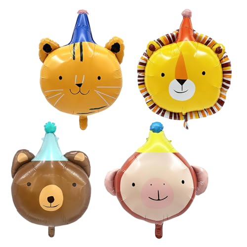 UOCAI 4 Stück Folienballon Waldtiere, XXL Folienballon Tiere Geburtstag, Luftballons Tiere Ballons Tierkopf, Helium Ballons Tiere, Tierkopf Riesenballon, Folienballons Tier für Kindergeburtstag UOCAI 4 Stück Folienballon Waldtiere, XXL Folienballon Tiere Geburtstag, Luftballons Tiere Ballons Tierkopf, Helium Ballons Tiere, Tierkopf Riesenballon, Folienballons Tier für Kindergeburtstag von UOCAI