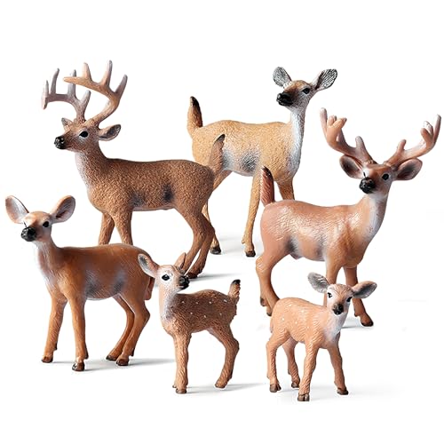 UOCAI 6 Stück Waldtiere Tiere Figuren, Waldtiere Figuren Tierfigur Spielzeug Tierfiguren Kunststoff Waldtiere Figuren Deer Waldtiere Figuren Spielzeug Kuchendekoration, Weihnachtsdekoration UOCAI 6 Stück Waldtiere Tiere Figuren, Waldtiere Figuren Tierfigur Spielzeug Tierfiguren Kunststoff Waldtiere Figuren Deer Waldtiere Figuren Spielzeug Kuchendekoration, Weihnachtsdekoration von UOCAI
