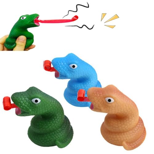 3-Pack Squeeze Spielzeug Schlangen mit Zunge ausstechen, Lustige, Party Bevorzugung, Neuheit Relief Stress Squeeze Spielzeug Lustige Gags Geschenke für Kinder Erwachsene 3-Pack Squeeze Spielzeug Schlangen mit Zunge ausstechen, Lustige, Party Bevorzugung, Neuheit Relief Stress Squeeze Spielzeug Lustige Gags Geschenke für Kinder Erwachsene von UOMYLEIR