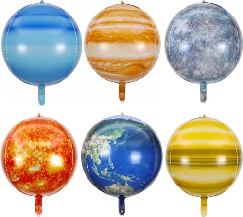 UOPMQGB 6 Stück Space Kids Birthday Party Dekoration Folienballons, 22 Zoll Space Theme Party Planet Earth 4D Folienballons, Space Theme Party Dekoration Heliumballons UOPMQGB 6 Stück Space Kids Birthday Party Dekoration Folienballons, 22 Zoll Space Theme Party Planet Earth 4D Folienballons, Space Theme Party Dekoration Heliumballons von UOPMQGB