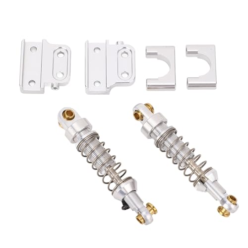 UPALDHOU 48 -mm -RC Schocks, Leichtes Heck RC Stoßdämpfer, Verbesserung der Handhabung, Einfache Installation, Premium Material, Verbesserung Ihres Auto (Silver) von UPALDHOU
