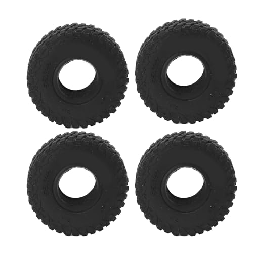 UPALDHOU 4PC RC -Auto -Gummireifen, Leichte und Flexible, Maximale Traktion, Großartige Leistung auf Robustem Gelände, Langlebigem Material und Hoher Stoßdämpfung, Passt für Axiale SCX24 1/24 RC von UPALDHOU