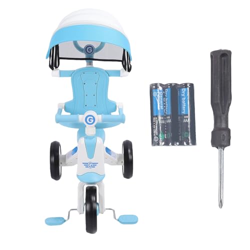 UPALDHOU Baby-Dreirad, Kinderdreirad mit Verstellbarem Schiebegriff für Eltern, für Jungen und Mädchen von 18 Monaten Bis 5 Jahren (Blue) von UPALDHOU
