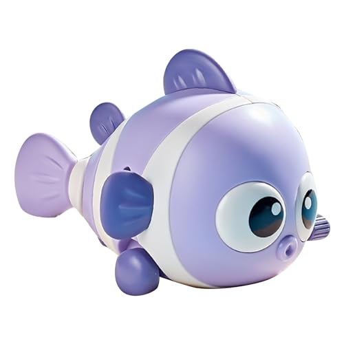 UPALDHOU Clockwork Cartoon Fisch Spielzeug, Uhrwerk Swinging Cartoon Spielzeug Fisch für3 (Purple) von UPALDHOU