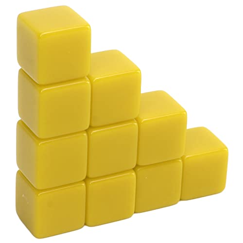 UPALDHOU DIY 6 -seitig -Würfel Set Geruchsloser Schreiben Sie auf Würfel für Hausunterrichtsfeiern, Plastikmaterial (Yellow) von UPALDHOU