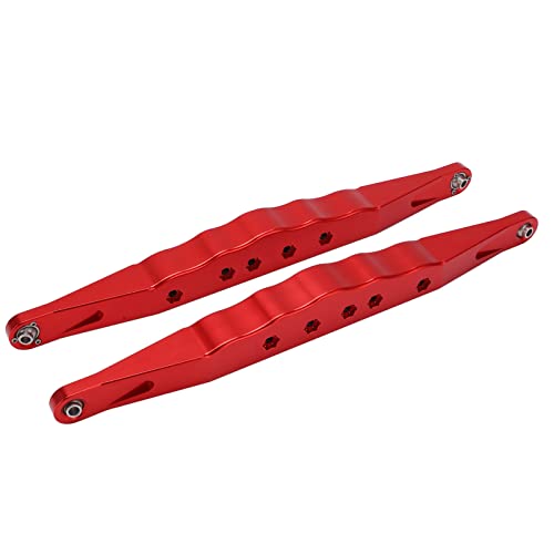 UPALDHOU Edelstahl, Aluminiumlegierung, Frei Verstellbarer RC Heck Unteren Ablaufarmen für Losi Super Baja Rey 2.0 1/6 RC Kurzer Strecke Außerhalb der Straße mit Hohlen, Schraubenverriegelung (Rot) von UPALDHOU