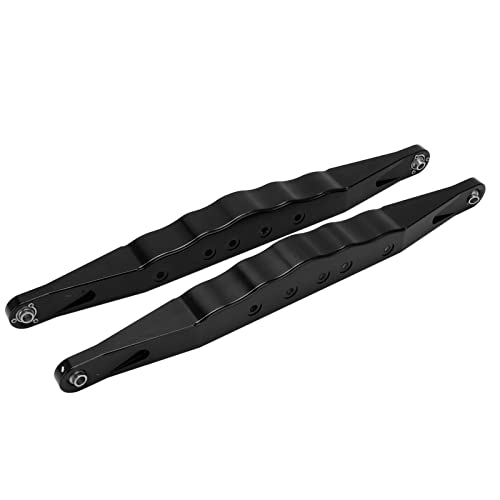 UPALDHOU Edelstahl, Aluminiumlegierung, Frei Verstellbarer RC Heck Unteren Ablaufarmen für Losi Super Baja Rey 2.0 1/6 RC Kurzer Strecke Außerhalb der Straße mit Hohlen, Schraubenverriegelung (Black) von UPALDHOU