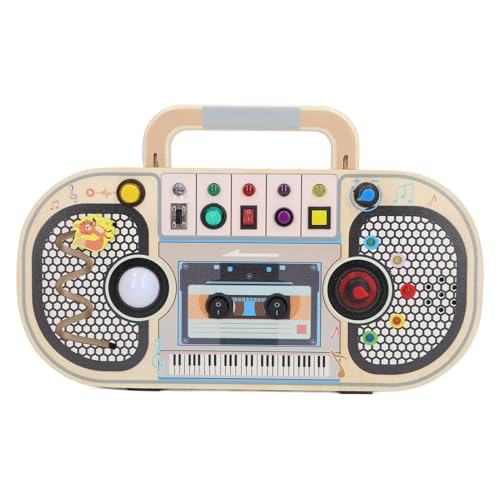 UPALDHOU Kids Recorder Sensory Board, Interaktives Holzspielzeug mit LED-Licht und Schalter für Kleinkinder 3-5, Spielzeug Klassenzimmer, Frühes Lernen Aktivität 11.42x7.09in, Tragbares Design, von UPALDHOU