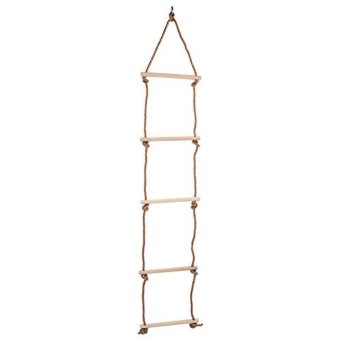 UPALDHOU Kinderkletterseilleiter Holzschwingungs Seilleiter Aufhängen Kletterleiter für Im Freien Spiel mit Verstellbarem Rundabstand Sicheres Umweltfreundliches Material 175 cm Federung UPALDHOU Kinderkletterseilleiter Holzschwingungs Seilleiter Aufhängen Kletterleiter für Im Freien Spiel mit Verstellbarem Rundabstand Sicheres Umweltfreundliches Material 175 cm Federung von UPALDHOU