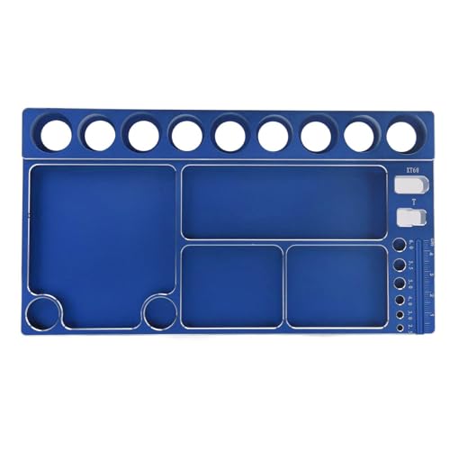 UPALDHOU RC -Schraubverlust Aluminiumlegierung Schraubendreherhalter Magnetischer Werkzeug Organizer mit Starker Magnetadsorption für RC -Car Trucks Hubschrauber Hubschrauber (Blue) von UPALDHOU