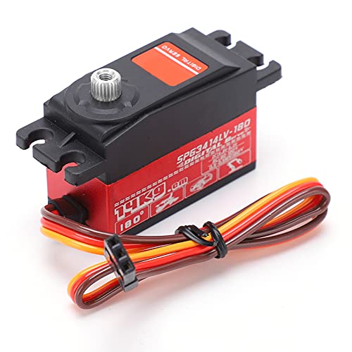 UPALDHOU RC -Servo -Motor 14 Kg Hochmoment Metall Zahnrad Servo für 1/10 Fernbedienungsauto und Feste Flügelflugzeuge mit Reibungsloser Start und Langer Lebensdauer von UPALDHOU