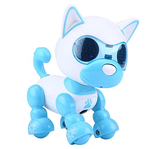 UPALDHOU Smart Dog Robot Toy Interactive Walk Sound Puppy Geschenk für, Pädagogisches Haustierspielzeug mit LED -Licht für Lernen und Spielzeitunterhaltung (Blue) von UPALDHOU