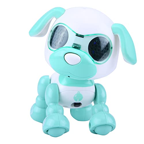 UPALDHOU Smart Dog Robot Toy Interactive Walk Sound Puppy Geschenk für, Pädagogisches Haustierspielzeug mit LED -Licht für Lernen und Spielzeitunterhaltung (Green) von UPALDHOU