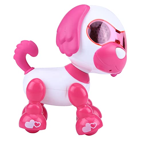 UPALDHOU Smart Dog Robot Toy Interactive Walk Sound Puppy Geschenk für, Pädagogisches Haustierspielzeug mit LED -Licht für Lernen und Spielzeitunterhaltung (Rosenrot) von UPALDHOU