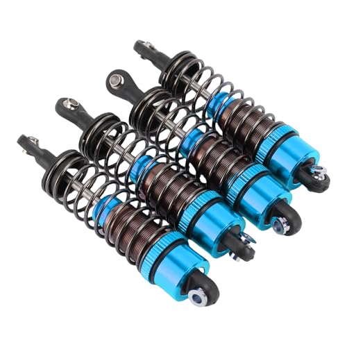 UPALDHOU Upgrade 1/10 RC -Auto -Stoßdämpfer, Aluminiumlegierungdämpfer mit Hydraulischer Dämpfungstechnologie, Aufprallabsorptionssystem für Off Road LKWs, Rockrenner, Crawlers (Blue) von UPALDHOU