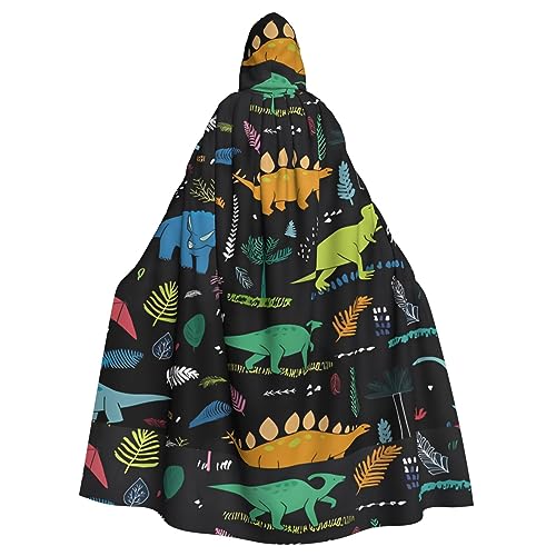 Dinosaurier-Palmblatt-Umhang, Unisex, übergroßer Hut, Umhang für Halloween-Kostüm, Party, Rollenspiel von UPIKIT