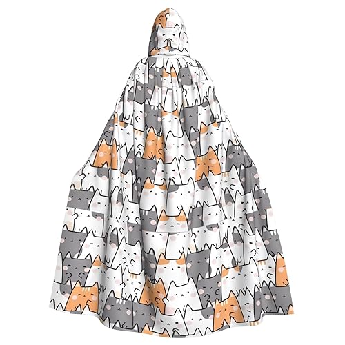 Orange Cats (1) Unisex übergroßer Hutumhang für Halloween-Kostüm, Party, Rollenspiel von UPIKIT