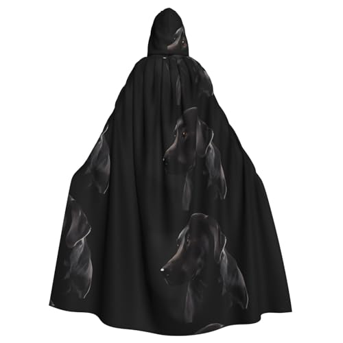 Schwarzer Labrador, Unisex, übergroßer Hutumhang für Halloween-Kostüm, Party, Rollenspiel von UPIKIT