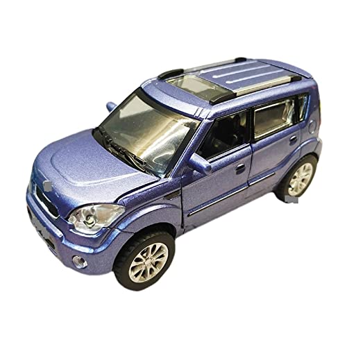 UPIKIT Urlaubsgeschenk Modell Auto Legierung für Kia Soul, Fahrzeuge aus Metall Druckguss, Ton und Licht, Geschenk 1:32 verschiedene Modelle (Color : Blue) von UPIKIT