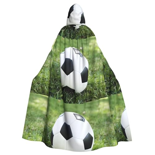 Unisex Oversize-Hut, Umhang mit Fußballball auf Gras, für Halloween-Kostüm, Party, Rollenspiel von UPIKIT