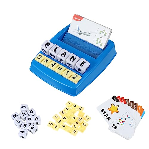 1 Satz Englische Spiele lernspiel für Children Toys spielzeuge kinderknallzeug Kid Toys Englische Wortmaschine Intelligenzspielzeug Stück Papier Blue UPKOCH von UPKOCH