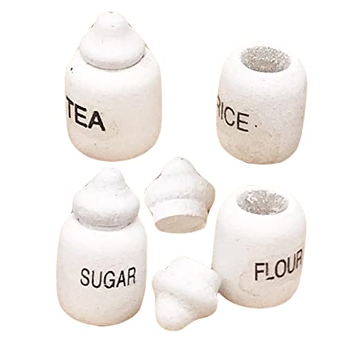 4 Stück Simulierter Tee Und Salzstreuer Mini Lebensmittelspielzeug Schreibtischzubehör Mini Künstliche Blumen Zur Dekoration Mini Wasserkocher Für Puppensachen Mini UPKOCH von UPKOCH
