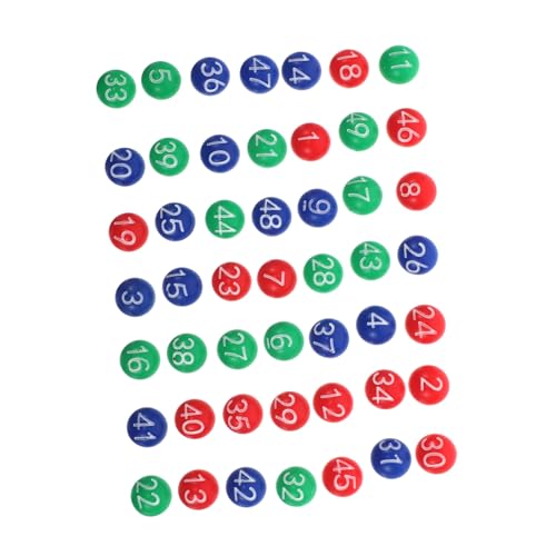 UPKOCH 1 Ball der Lotteriemaschine Bingo Kugeln - kleine Plastikbälle für Spiele Bunte Bingokugeln Karnevalsball Tombola-Kugelnummern Verlosung von Bällen Plastikkugeln von UPKOCH