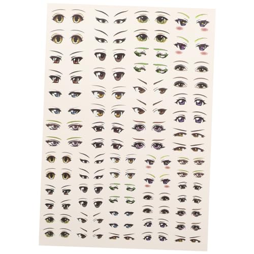 UPKOCH 1 Blatt Augenaufkleber Scrapbooking-Augen-Aufkleber Bastelmaterialien Für Aufkleber Mit Augendesign Augen Tränen Abziehbilder Cartoon-Aufkleber Vorräte Machen Plastik von UPKOCH