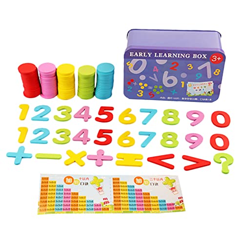 UPKOCH 1 Box Zählwaffel Entwicklungsspielzeug Mathe Lernspiele Puzzle Lernspielzeug Mathe Lernspielzeug Zahlen Zuordnungsspielzeug Mathe Zählscheiben Kinderspielzeug Mathe Eisen von UPKOCH