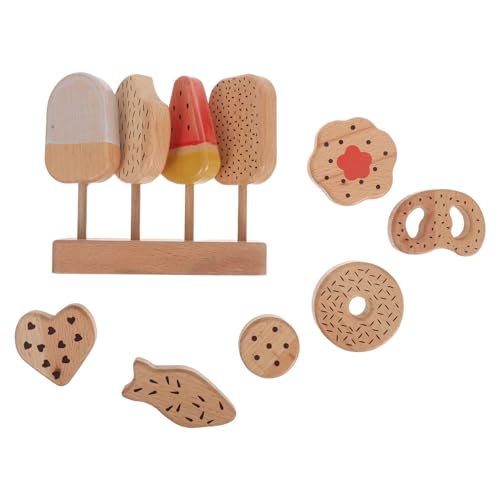 UPKOCH 1 Eiscreme-Spielset: Kinderküchen-Spielset mit hölzernem Eiscreme-Donut-Stick-EIS am Stiel-Ei – Simulationslebensmittel, Rollenspiel-Küchenzubehör für Kinder UPKOCH 1 Eiscreme-Spielset: Kinderküchen-Spielset mit hölzernem Eiscreme-Donut-Stick-EIS am Stiel-Ei – Simulationslebensmittel, Rollenspiel-Küchenzubehör für Kinder von UPKOCH
