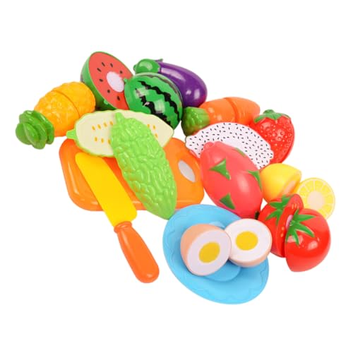 UPKOCH Lernspielzeug Für Kinder 13 Obst- Und Gemüsemodelle Glatt Schneidendes Spielzeug Perfekt Für Spielhaus Und Lernen von UPKOCH