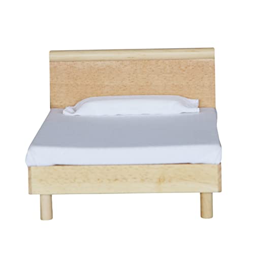 UPKOCH 1 Stück Mini-Bett Mit Kissen Puppenhaus-möbel-Set Für Jungen Und Mädchen Miniatur-doppelbett-zubehör Für Rollenspiele UPKOCH 1 Stück Mini-Bett Mit Kissen Puppenhaus-möbel-Set Für Jungen Und Mädchen Miniatur-doppelbett-zubehör Für Rollenspiele von UPKOCH