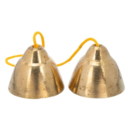 UPKOCH 1 Paar Kupfer Fingerbecken Kinderspielzeug Musikspielzeug Naturspielzeug Musikspielzeug Lernglocke Musikinstrument Glocke Musikgerät Früherziehungsspielzeug von UPKOCH