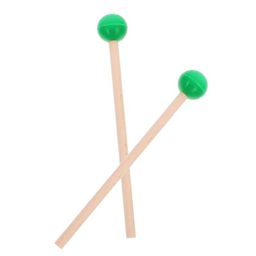 UPKOCH 1 Paar Marimbaschlägel klein Instrument Mallet-Trommelstöcke Hämmer Rhythmus-Sticks universelle Trommelschlägel Percussion-Zubehör Marimba-Trommelstock Buchenholz Grün von UPKOCH
