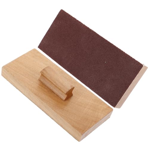 UPKOCH 1 Paar Orff-Instrumente Für Sandblockinstrument -Instrumente Sandblockspielzeug Schlaginstrument Für Musikinstrumente Für Schleifblock Light Brown Hölzern von UPKOCH