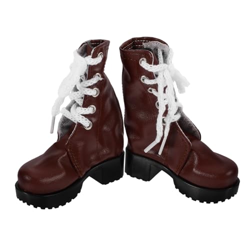 UPKOCH 1 Paar Puppe Stiefel Puppe dekorative Schuhe Minipuppenschuhe Schuhe Puppe Mini-Schuh- Puppen-DIY-Kostüm Miniatur-Schuhe Mini-Szenen-Requisiten Brown von UPKOCH