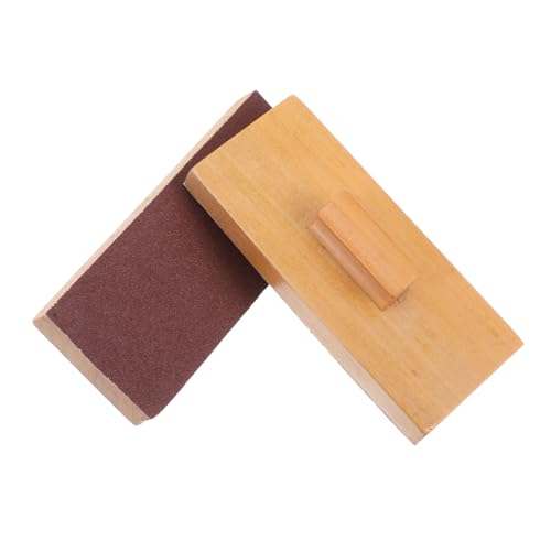 UPKOCH 1 Paar Schlaginstrument für holzrassel holzspielzeug Musikspielzeug für Sandblock Rhythmus-Sandblöcke Musikalisches Sandblöcke-Instrument Schleifpapier von UPKOCH
