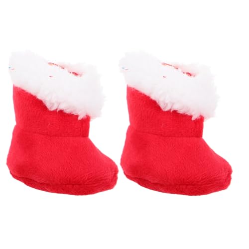 UPKOCH 1 Paar Weihnachts Pelzstiefel Miniatur Schuhe Mini Schuhe Kleinkinderstiefel Jungen Puppenschuhe Plüsch Rot UPKOCH 1 Paar Weihnachts Pelzstiefel Miniatur Schuhe Mini Schuhe Kleinkinderstiefel Jungen Puppenschuhe Plüsch Rot von UPKOCH