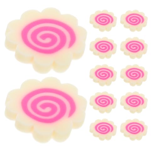 UPKOCH 1 Packung Fake Sprinkles: Japanisches Essen, Flache Rückseite – Miniatur-narutomaki-anhänger – Ramen-fischrollen-tonscheiben Für DIY-nagelkunst, Kuchen, Telefon, Basteln, von UPKOCH