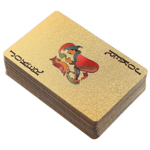 UPKOCH 1 Packung Folienkarten Tarotkarten Partykarten Spielkartendeck Kartenspiel Poker Professionelles Spielkartentrick Tool Partyzubehör Kartenrequisiten PVC Golden UPKOCH 1 Packung Folienkarten Tarotkarten Partykarten Spielkartendeck Kartenspiel Poker Professionelles Spielkartentrick Tool Partyzubehör Kartenrequisiten PVC Golden von UPKOCH