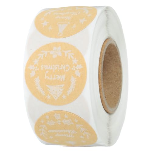 UPKOCH 1 Rolle 500 Stück Weihnachtsaufkleber weihnachtsmotiv weihnachtsbasteln türdeko Weihnachten Christmas Sticker Christmas decoations Scrapbooking-Aufkleber Verpackungsetikett Papier von UPKOCH