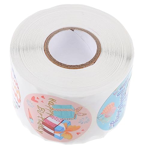 UPKOCH 1 Rolle Happy Birthday Kinderspielzeug Rollenaufkleber Tag Multifunktions Geschenkaufkleber Siegelaufkleber Dekorativer Aufkleber Siegeletikettenaufkleber von UPKOCH