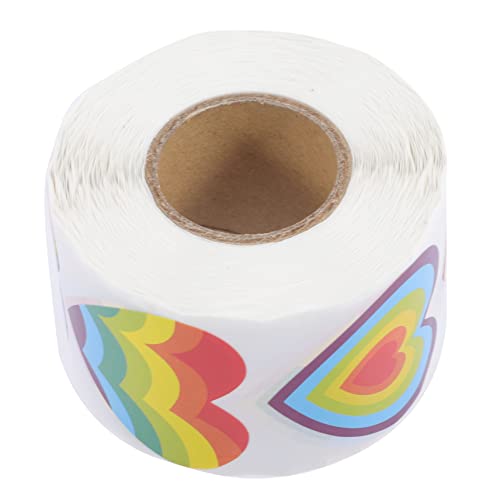 UPKOCH Regenbogen-Herz-Aufkleber Pride-Aufkleber 1 Rolle Regenbogen-Herz-Aufkleber Zum Basteln Umschlagversiegelung Pride-Aufkleber UPKOCH Regenbogen-Herz-Aufkleber Pride-Aufkleber 1 Rolle Regenbogen-Herz-Aufkleber Zum Basteln Umschlagversiegelung Pride-Aufkleber von UPKOCH