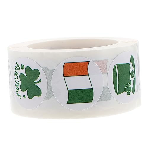 UPKOCH 1 Rolle St. Patricks Day geschenksticker Sticker St. Patrick's Day St Patrick's Day irische Dekoration Klebeetiketten Verpackungsaufkleber Festival-Aufkleber Papier von UPKOCH