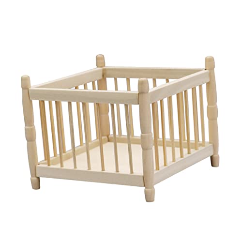 UPKOCH Miniatur-holzbett-zubehör 1 Stück Quadratisches Mini-Kinderbett Für Puppen Für Miniatur-wohnkultur von UPKOCH