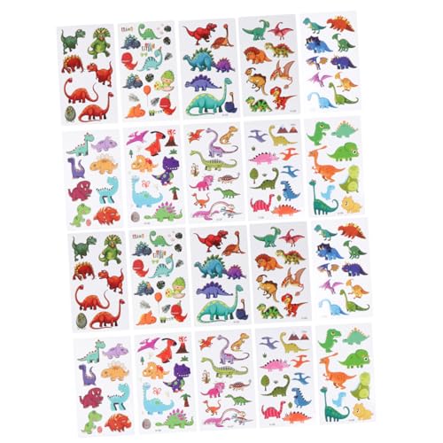 UPKOCH 1 Satz 20 Blätter Dinosaurier-Aufkleber Schlafzimmer Dekoration wandaufkleber Funny Sticker tapetenablöser Aufkleber lustig wasserfeste Aufkleber unikal wasserfeste Sticker dinozu von UPKOCH