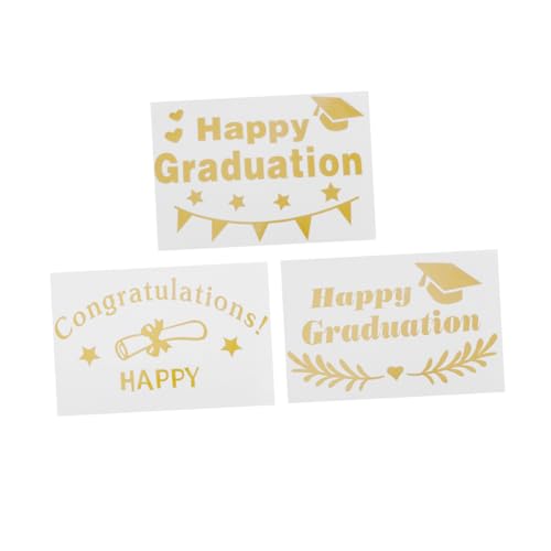 UPKOCH 6 Stücke Graduation Ballon Aufkleber Congrats Luftballons Dekorationen Selbst-Adhesive Gold Graduation Party Ballon Aufkleber von UPKOCH