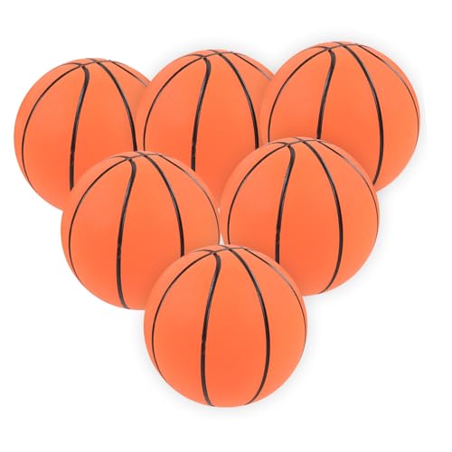 UPKOCH 1 Satz 6st Mini-Basketball Basketballspielzeug Kinderspielzeug Lustige Spielsachen Brown Gummi von UPKOCH