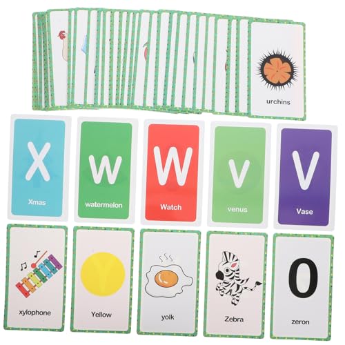 UPKOCH 1 Satz Alphabet-Karten Karteikarten mit leuchtenden Buchstaben Stichwortkarten lernspiele Buchstaben Lernen Kleinkind-Flash-Karte Lernspiele für den Kindergarten Papier UPKOCH 1 Satz Alphabet-Karten Karteikarten mit leuchtenden Buchstaben Stichwortkarten lernspiele Buchstaben Lernen Kleinkind-Flash-Karte Lernspiele für den Kindergarten Papier von UPKOCH