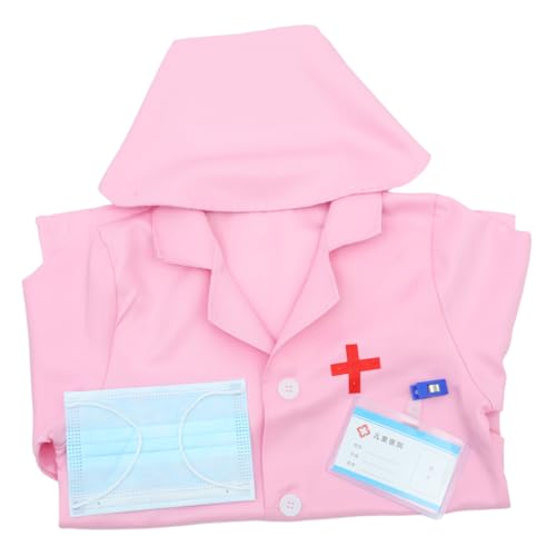 UPKOCH Kinder Arzt Outfit 1 Set Arzt Kostüm Mäntel Hut Und Maske Für Jungen Und Mädchen von UPKOCH